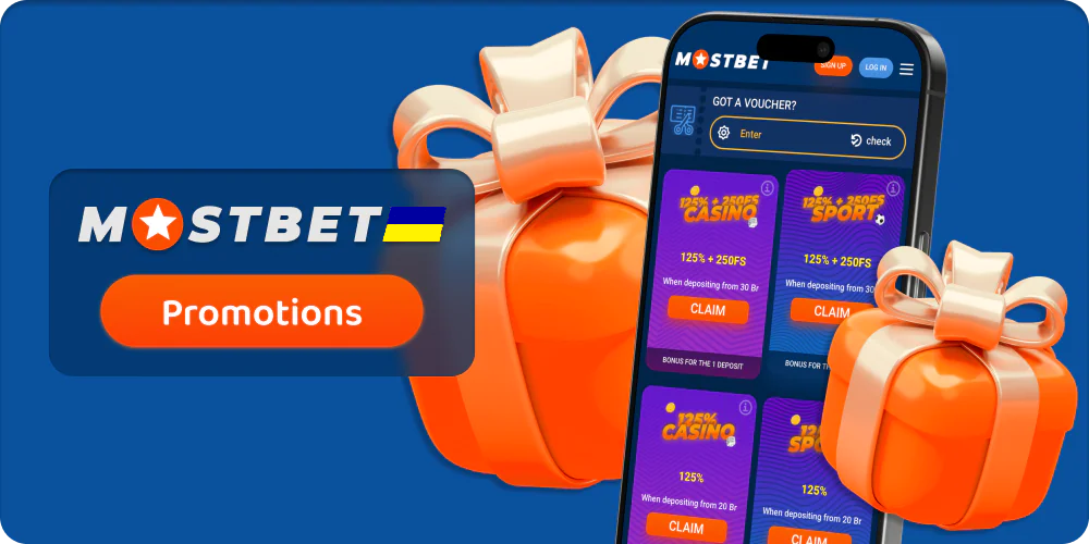 Бонусные и рекламные предложения для украинских игроков на Mostbet.