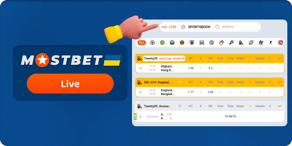 Делайте ставки на спорт в режиме реального времени – Mostbet в Украине